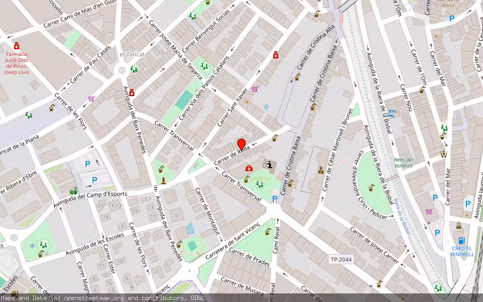 Mapa de Subasta Inmueble (Vivienda) en El Vendrell, Tarragona