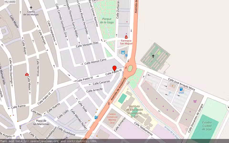 Mapa de Subasta Inmueble (Local comercial) en Lepe, Huelva
