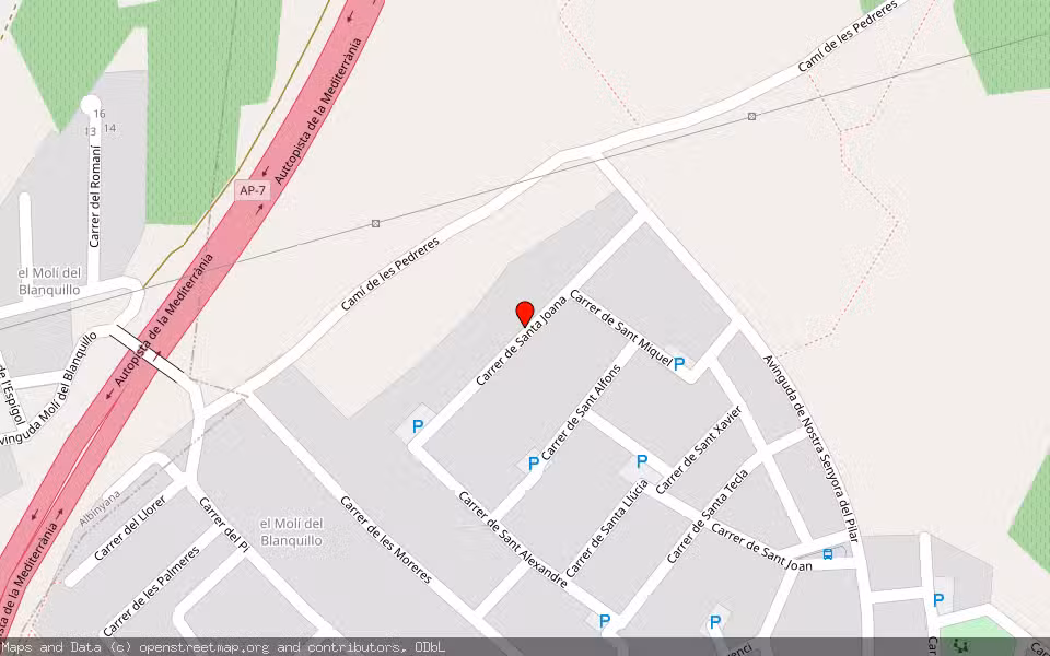 Mapa de Subasta Inmueble (Vivienda) en Santa Oliva, Tarragona
