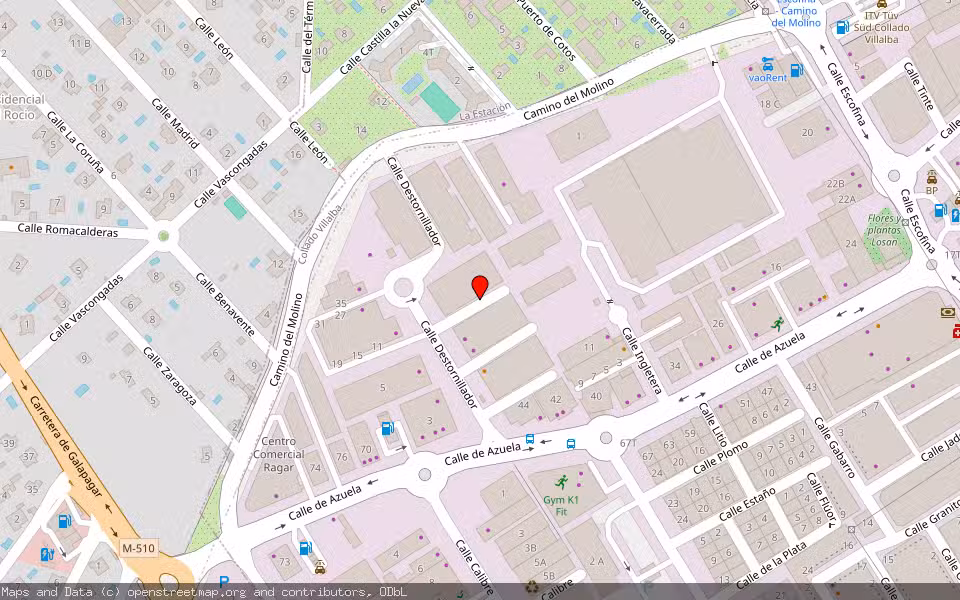 Mapa de Subasta Inmueble (Nave industrial) en Collado Villalba, Madrid