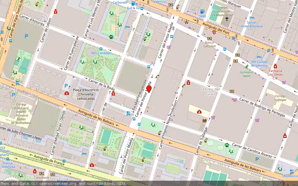 Mapa de Subasta Inmueble (Vivienda) en Valencia, Valencia/València