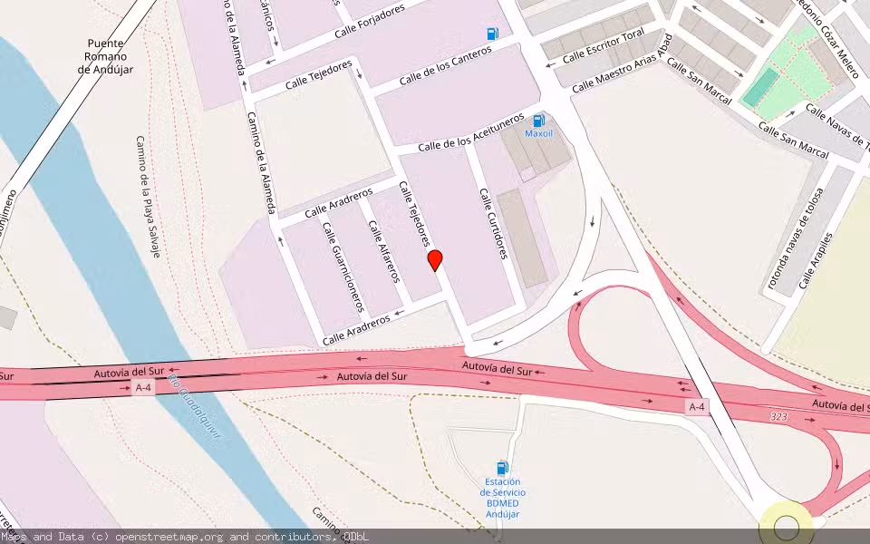 Mapa de Subasta Inmueble (Nave industrial) en Andújar, Jaén