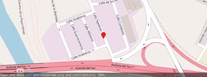 Mapa de Subasta de Inmueble (Nave industrial) en Andújar, Jaén 