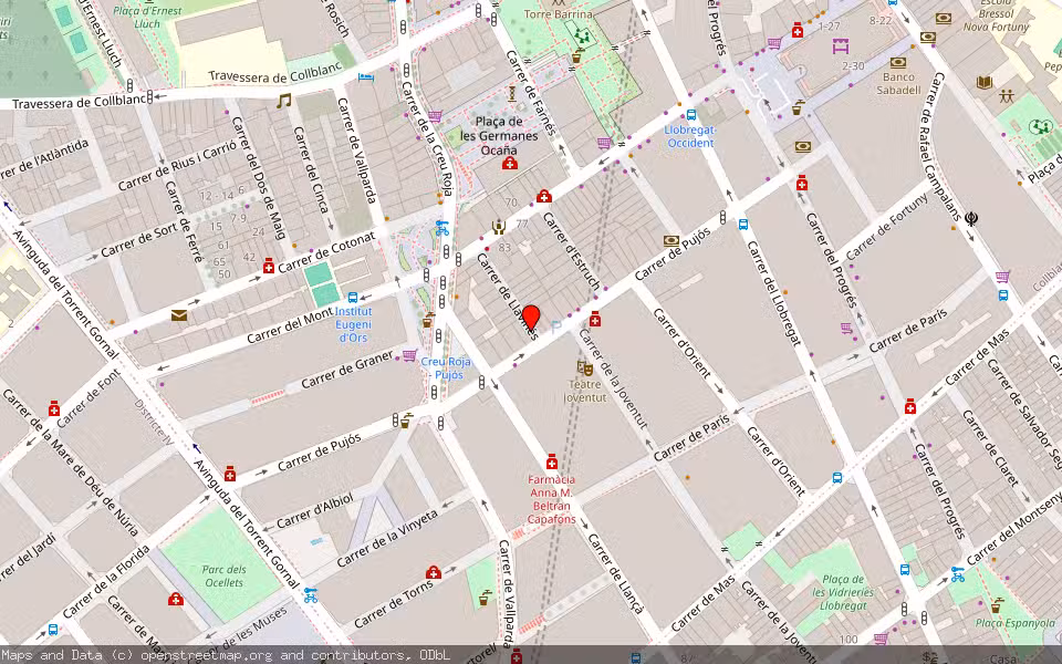 Mapa de Subasta Inmueble (Vivienda) en L'hospitalet De Llobregat, Barcelona
