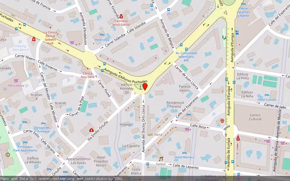 Mapa de Subasta Inmueble (Vivienda) en Benidorm, Alicante/Alacant