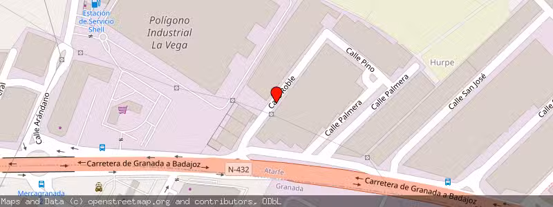 Mapa de Subasta de Inmueble (Vivienda) en Atarfe, Granada 