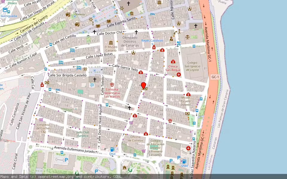 Mapa de Subasta Inmueble (Vivienda) en Las Palmas
