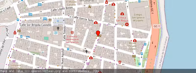 Mapa de Subasta de Inmueble (Vivienda) en Las Palmas, Las Palmas 