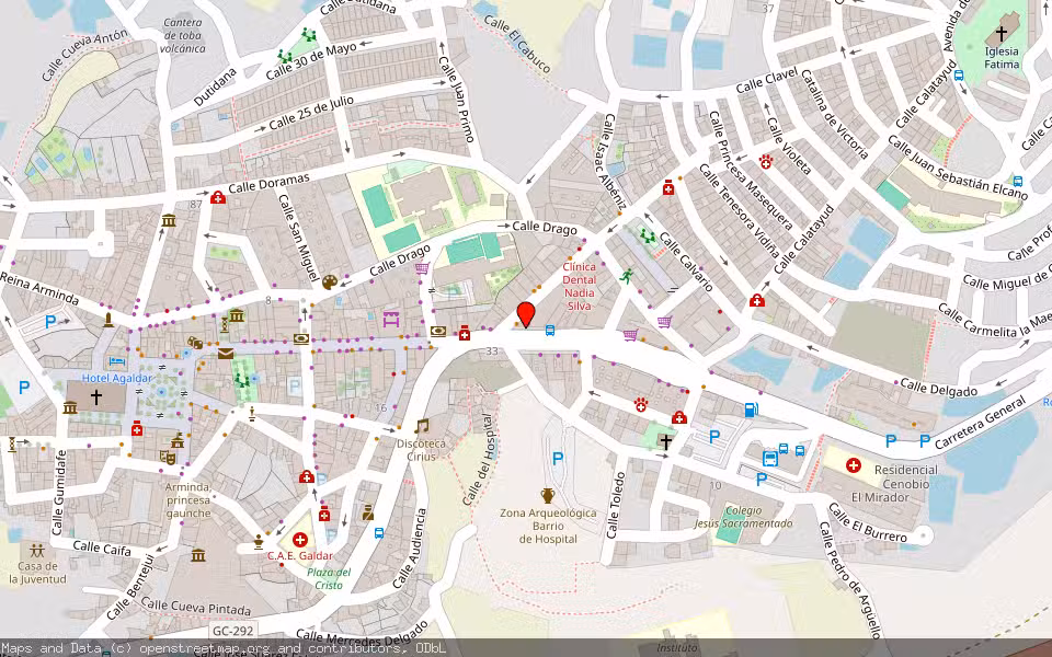 Mapa de Subasta Inmueble (Vivienda) en Galdar, Las Palmas