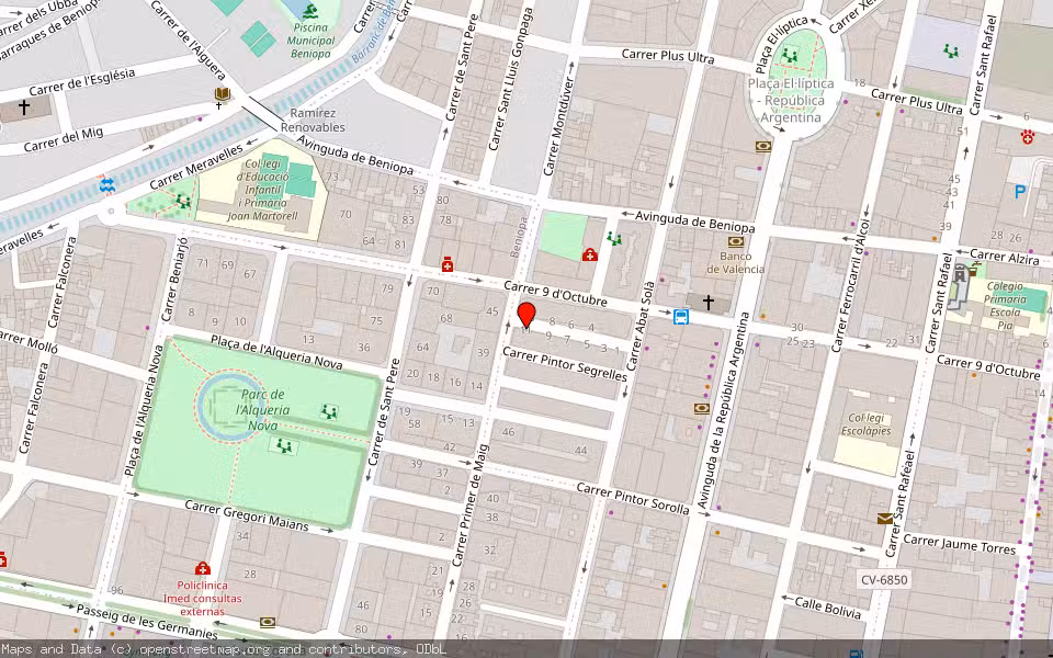Mapa de Subasta Inmueble (Vivienda) en Gandía, Valencia/València