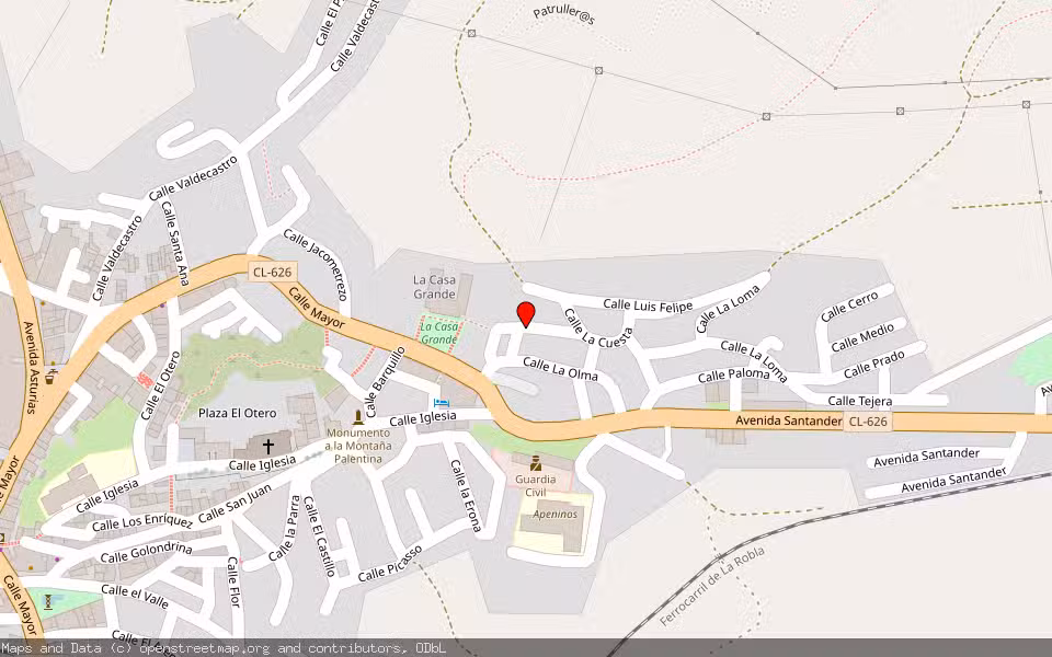 Mapa de Subasta Inmueble (Solar) en Guardo, Palencia