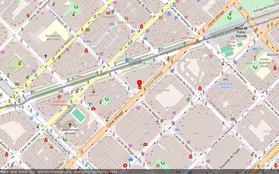 Mapa de Subasta Inmueble (Vivienda) en Barcelona