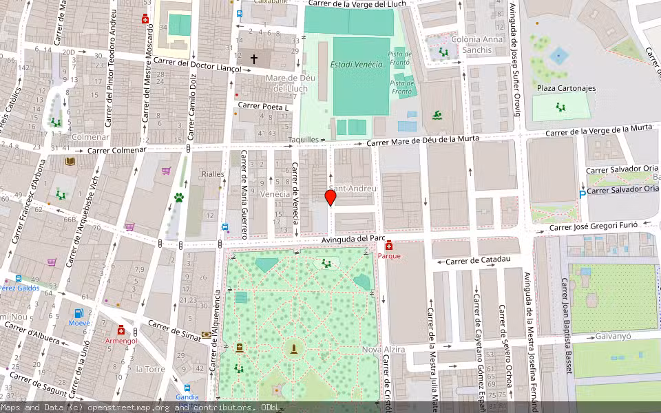 Mapa de Subasta Inmueble (Vivienda) en Alzira, Valencia/València