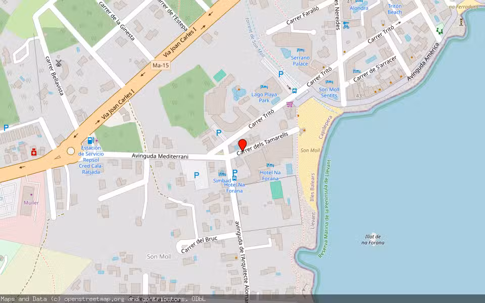 Mapa de Subasta Inmueble (Vivienda) en Capdepera, Illes Balears