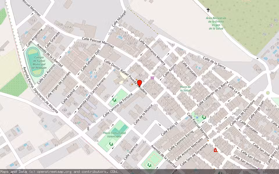 Mapa de Subasta Inmueble (Vivienda) en Redovan, Alicante/Alacant