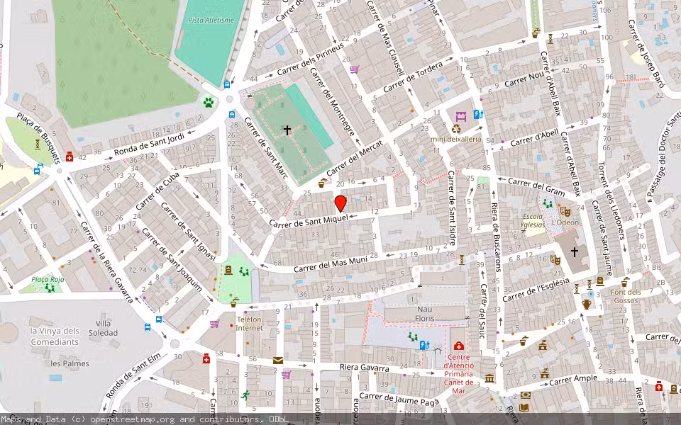 Mapa de Subasta Inmueble (Vivienda) en Canet De Mar, Barcelona