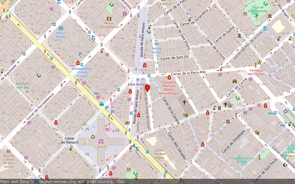 Mapa de Subasta Inmueble (Local comercial) en Barcelona