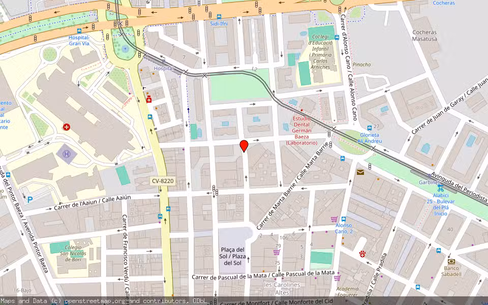 Mapa de Subasta Inmueble (Garaje) en Alacant/alicante, Alicante/Alacant