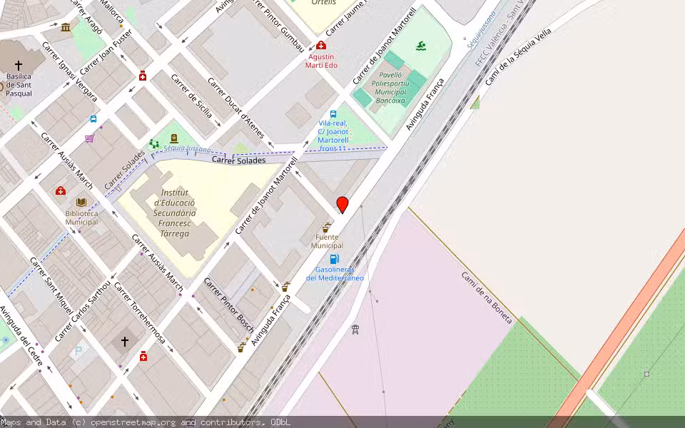 Mapa de Subasta Inmueble (Vivienda) en Vilareal, Castellón/Castelló