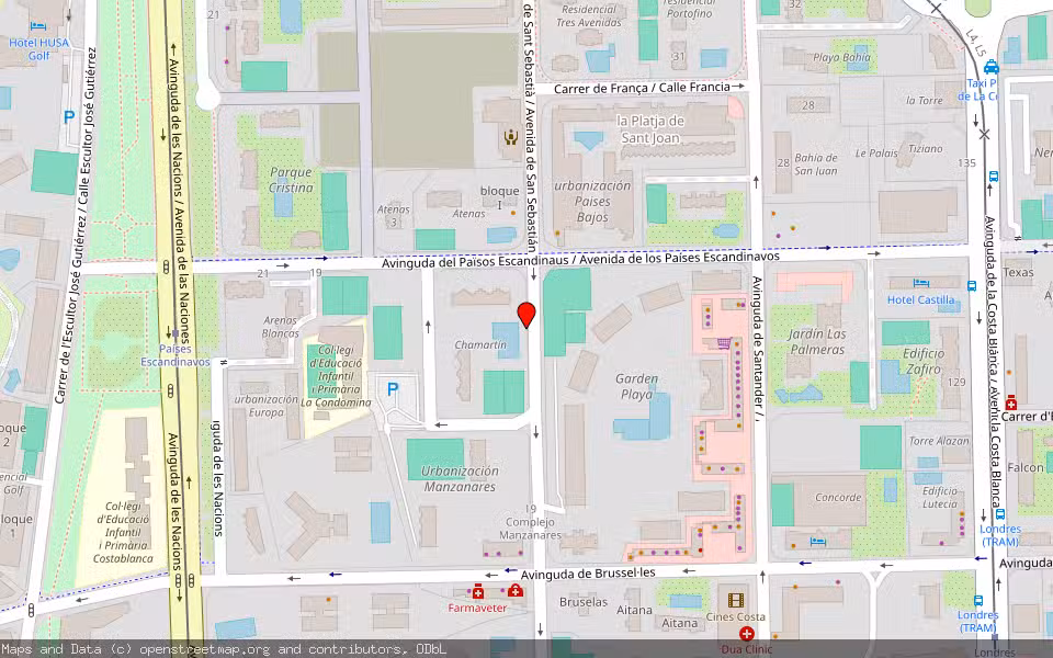 Mapa de Subasta Inmueble (Vivienda) en Alicante/alacant