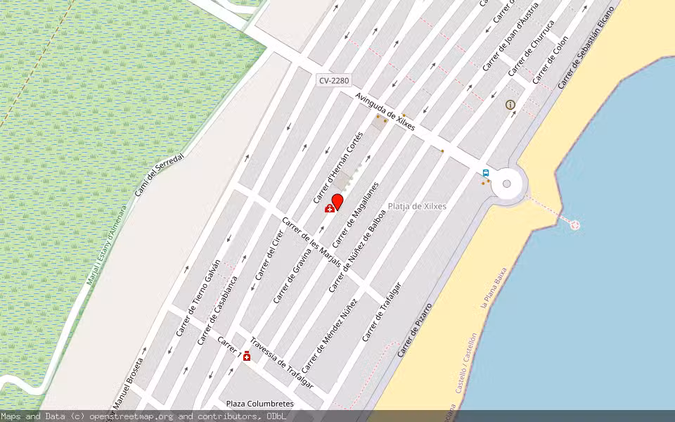 Mapa de Subasta Inmueble (Garaje) en Xilxes, Castellón/Castelló