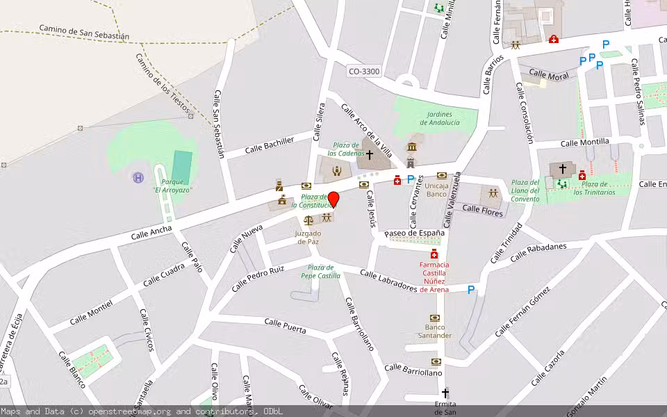 Mapa de Subasta Inmueble (Garaje) en La Rambla, Córdoba