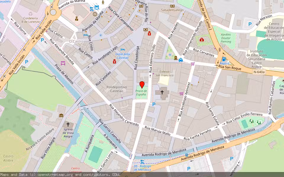 Mapa de Subasta Inmueble (Local comercial) en Vilagarcia De Arousa, Pontevedra
