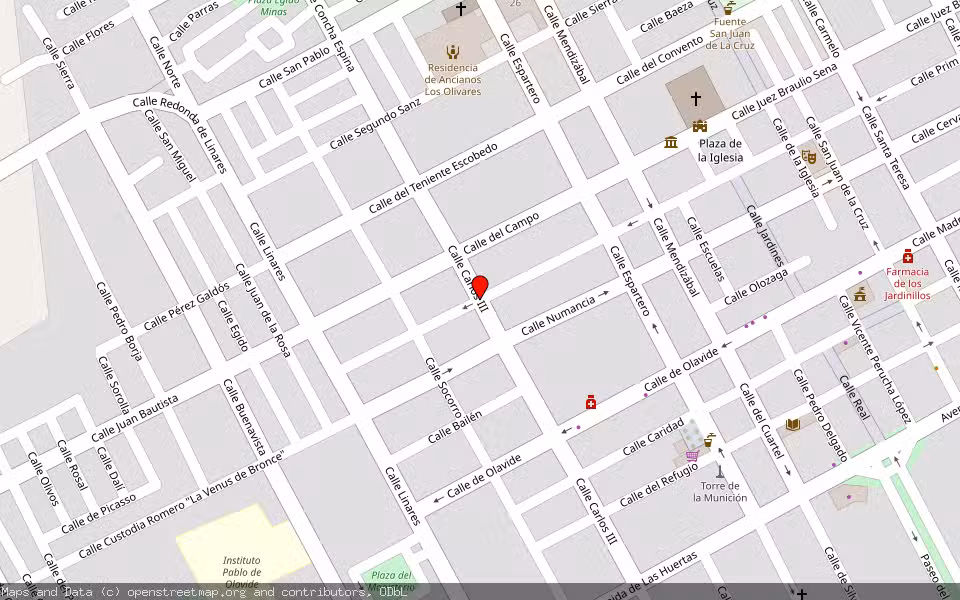 Mapa de Subasta Inmueble (Vivienda) en Carolina (la), Jaén