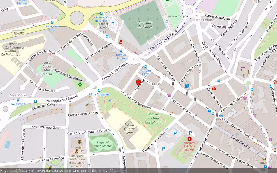 Mapa de Subasta Inmueble (Vivienda) en Blanes, Girona