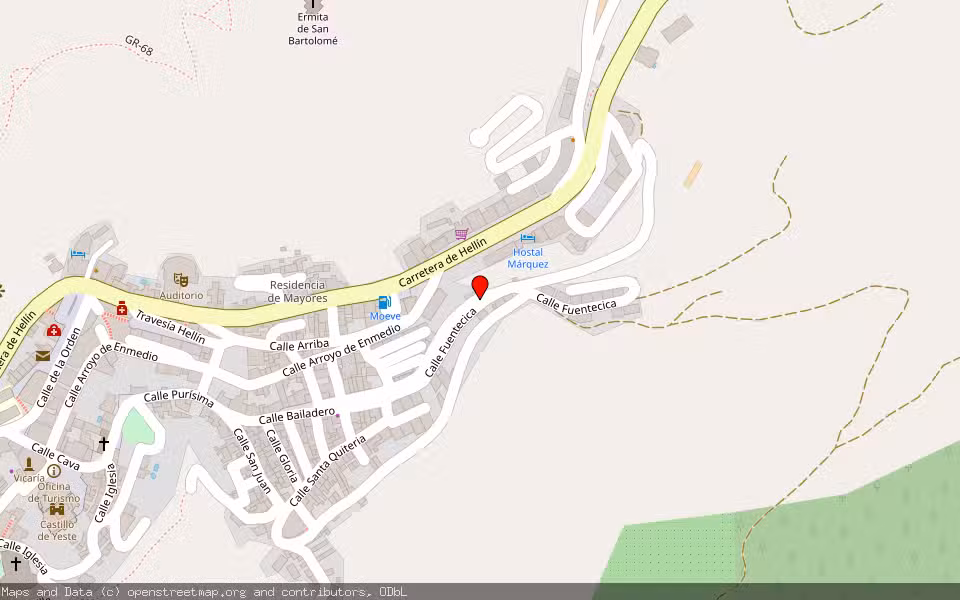 Mapa de Subasta Inmueble (Vivienda) en Yeste, Albacete