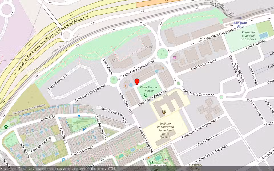 Mapa de Subasta Inmueble (Vivienda) en San Juan De Aznalfarache, Sevilla
