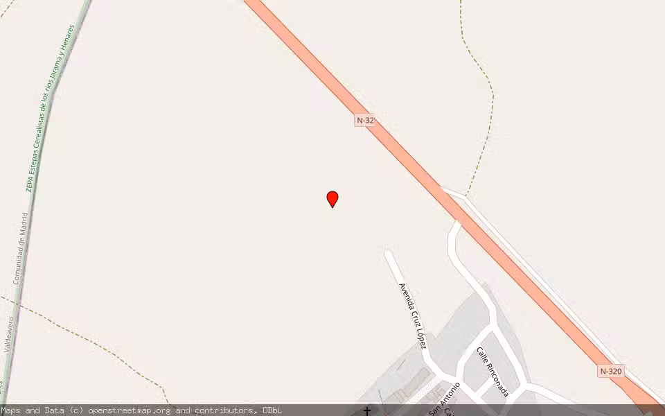 Mapa de Subasta Inmueble (Solar) en Valdeaveruelo, Guadalajara