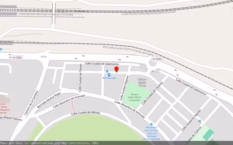 Mapa de Subasta Inmueble (Local comercial) en Antequera, Málaga