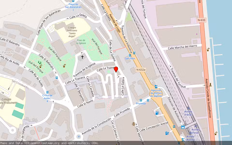 Mapa de Subasta Inmueble (Vivienda) en Avilés, Asturias