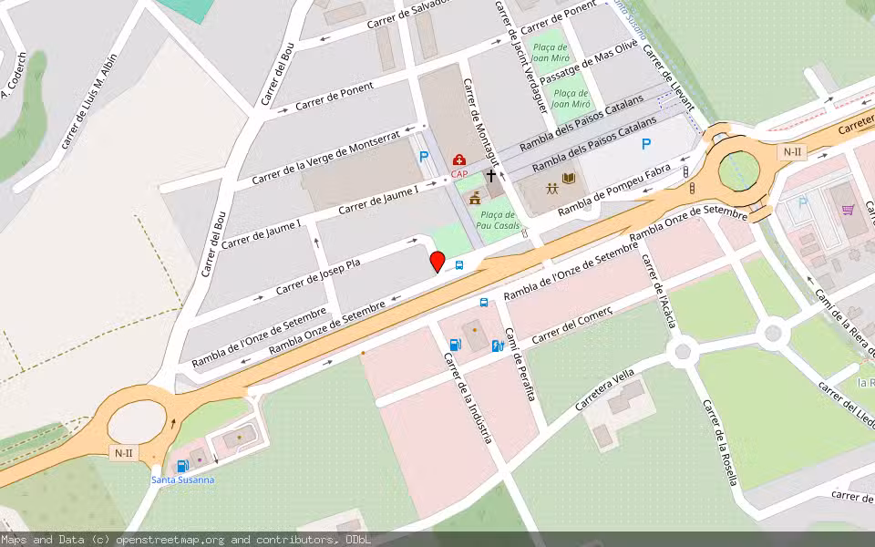 Mapa de Subasta Inmueble (Vivienda) en Santa Susana, Barcelona