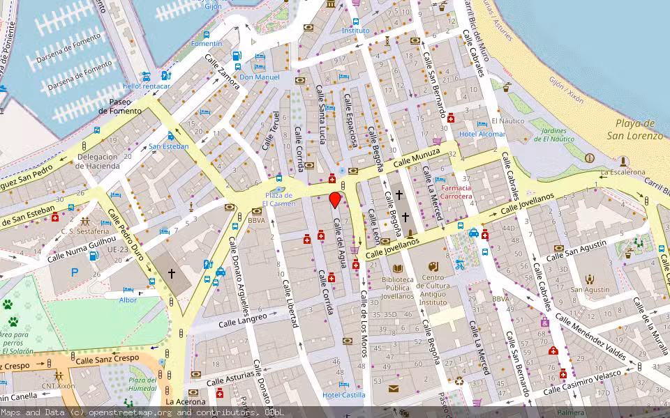 Mapa de Subasta Inmueble (Local comercial) en Gijon, Asturias