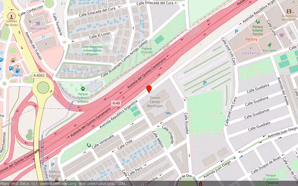 Mapa de Subasta Inmueble (Otros) en Bormujos, Sevilla