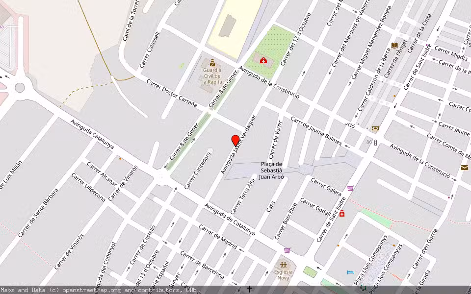 Mapa de Subasta Inmueble (Garaje) en San Carlos De La Rapita, Tarragona