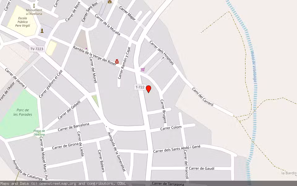 Mapa de Subasta Inmueble (Garaje) en Vilallonga Del Camp, Tarragona