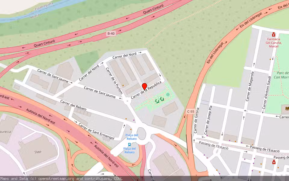 Mapa de Subasta Inmueble (Garaje) en Abrera, Barcelona