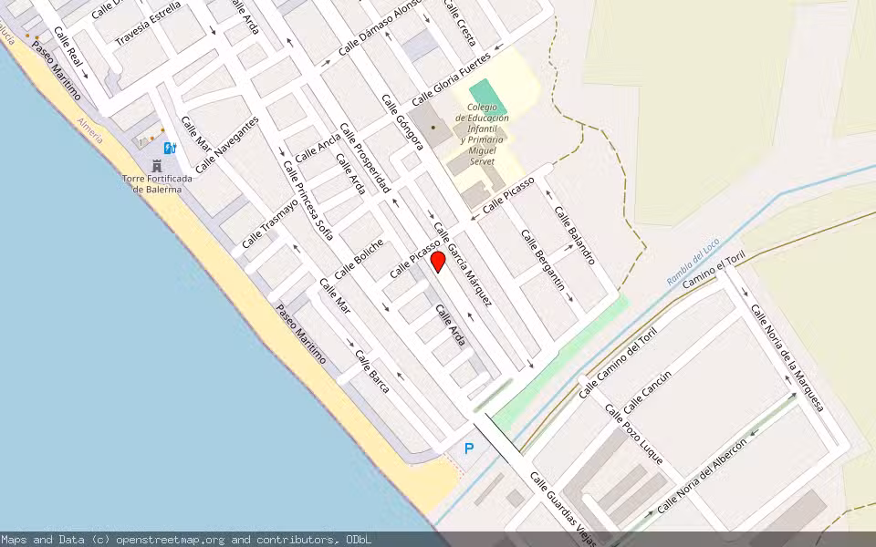 Mapa de Subasta Inmueble (Vivienda) en Balerma, Almería