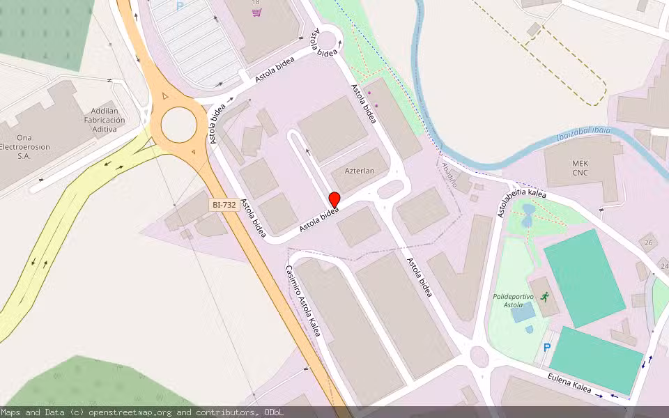 Mapa de Subasta Inmueble (Garaje) en Durango, Bizkaia