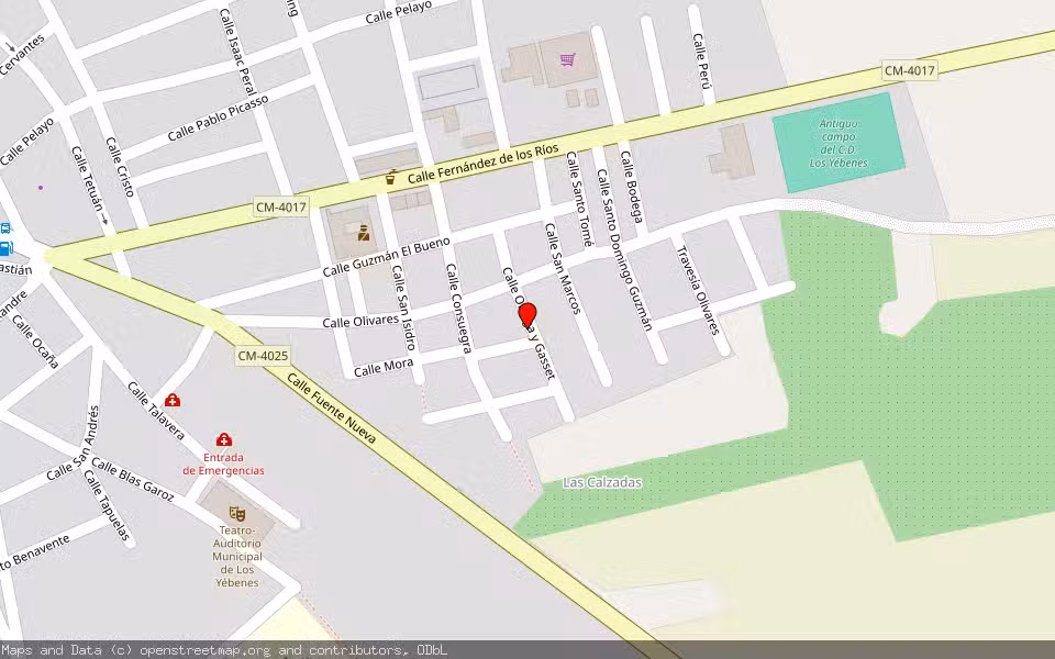 Mapa de Subasta Inmueble (Vivienda) en Los Yebenes, Toledo