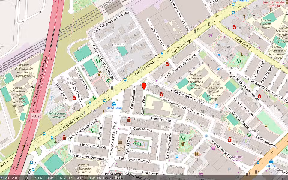 Mapa de Subasta Inmueble (Vivienda) en Málaga