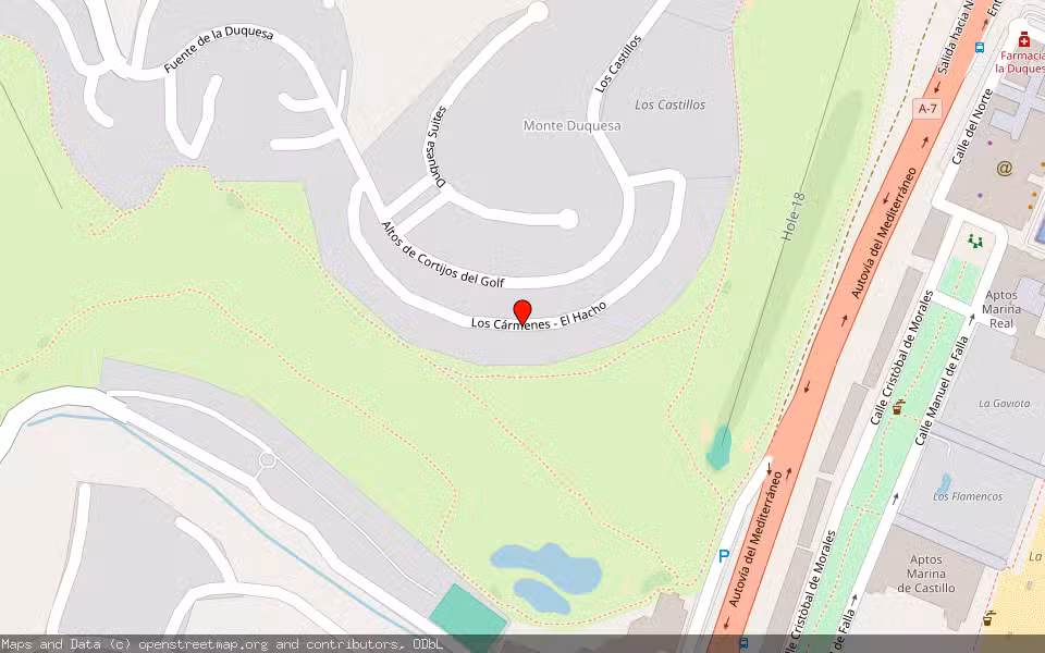 Mapa de Subasta Inmueble (Garaje) en Manilva, Málaga