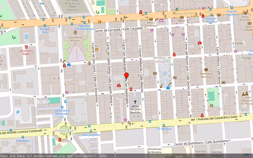 Mapa de Subasta Inmueble (Vivienda) en Alicante, Alicante/Alacant