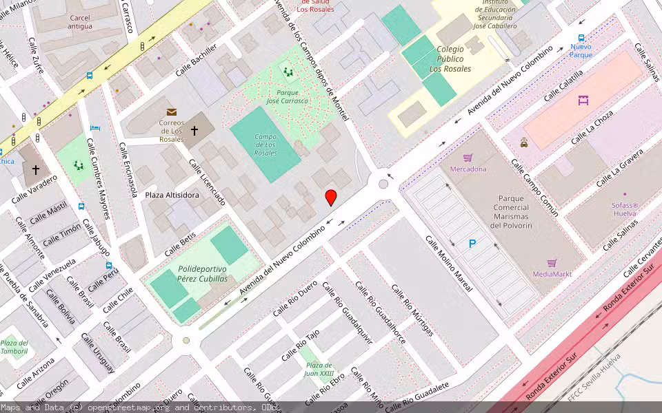 Mapa de Subasta Inmueble (Vivienda) en Huelva
