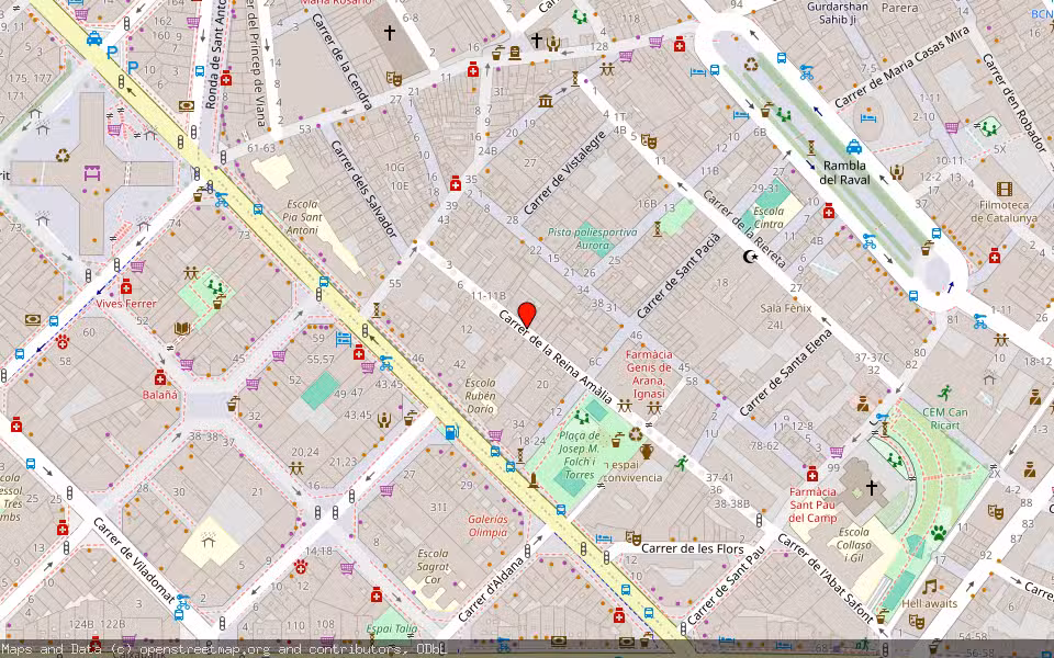 Mapa de Subasta Inmueble (Vivienda) en Barcelona