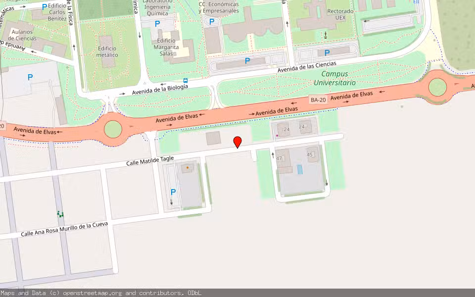 Mapa de Subasta Inmueble (Local comercial) en Badajoz