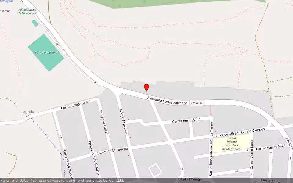 Mapa de Subasta Inmueble (Garaje) en Montserrat, Valencia/València